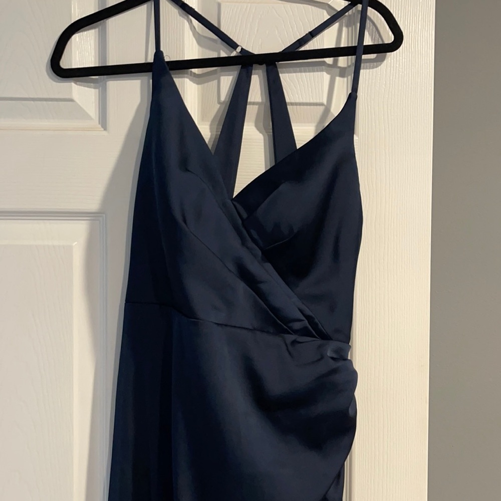 Azazie Stretch Satin Bridesmaid Dress size 12 -used
